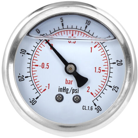 Manomètre à huile axial PGGZ60Z4-2bar 1/4BSP pour l'industrie minière, mesure vide et pression (1/5)