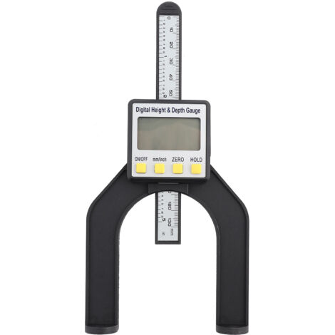 Règle de Mesure de Profondeur pour Scie Circulaire avec Affichage LCD 0-80mm, Outil de Menuiserie de Précision (1/5)