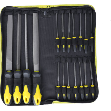 Ensemble de 18 limes multifonctions en acier haute teneur en carbone pour bois, métal, verre et céramique (1/5)