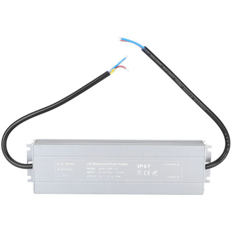 Alimentation étanche IP67 100W 12V pour LED, transformateur mince 100-240VAC, driver LED étanche