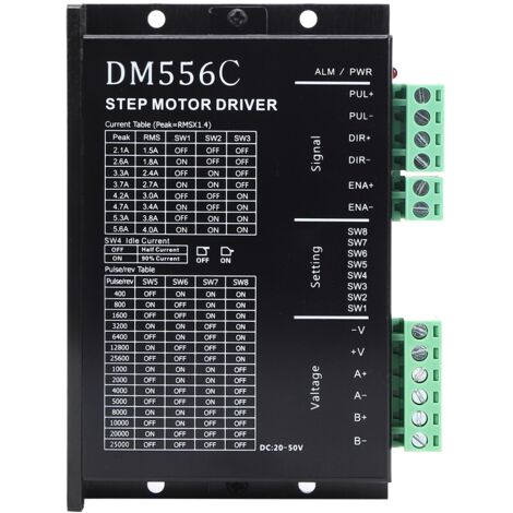 DM556C Pilote Moteur Pas-à-Pas Boîtier Métal, Remplacement DM542, Universel 5-24V (1/5)