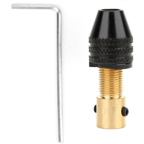 Mandrin en Laiton Noir pour Mini Perceuse Électrique, Accessoires de Qualité Supérieure, Diamètre de Perçage 2.35mm/3.175mm, Ensemble avec Tige Noire (1/5)