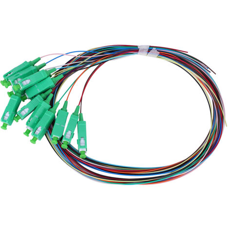 Câble Pigtail Fibre Monomode 12 Fûts SC 0.9mm pour Systèmes Réseaux et Télécommunications (1/5)