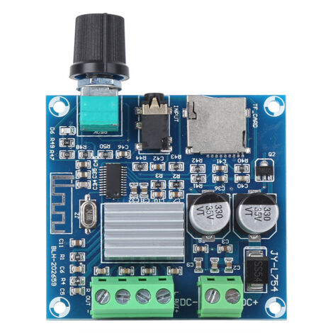 Amplificateur Numérique Bluetooth avec Carte Mémoire et AUX, Volume Réglable Double Canal