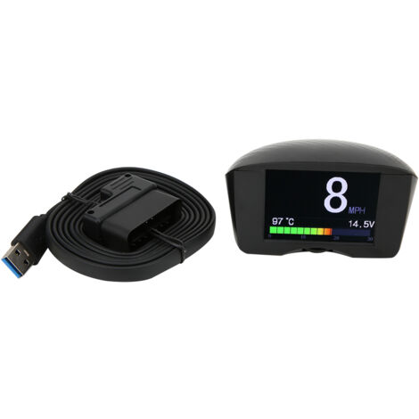 Affichage Tête Haute Voiture Multifonction X50 Plus - Jauge Numérique Intelligente OBD avec Mesure de Tension et Température