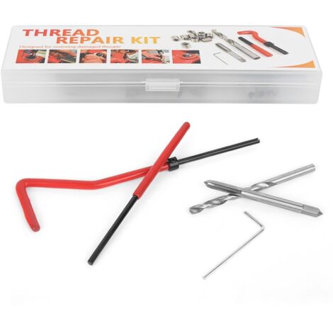 Kit de 25 inserts de réparation filetés M4 avec boîte plastique transparente pour machines industrielles (1/5)