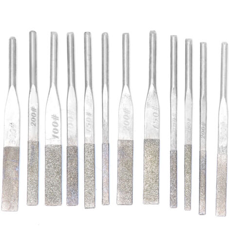 12 pièces de limes diamantées à tige conique 3mm pour meulage à mouvement alternatif (1/5)