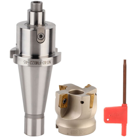 Produktbild von NT40-FMB22 Planfräser Set – Mit BAP400R-50-22-4T, 10x APMT1604 Schneidplatten & Schlüssel
