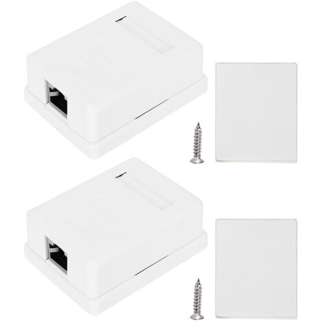 2 pièces Boîte de Raccordement RJ45 CAT6 Blindée Port Unique pour Bureau Montage en Surface (1/5)