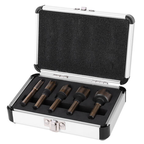 5 Pièces Fraise à Chanfreiner 82° à 5 Lames pour Travail du Bois - Outils à Main Menuiserie (Boîtier Aluminium) (1/5)