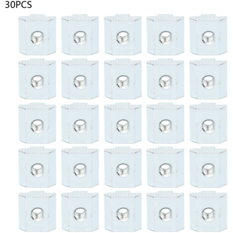 30 pièces Blocs Coulissants en T Acier au Carbone avec Écrous Filetés pour Profilés Aluminium 40 Series (M6) (1/5)