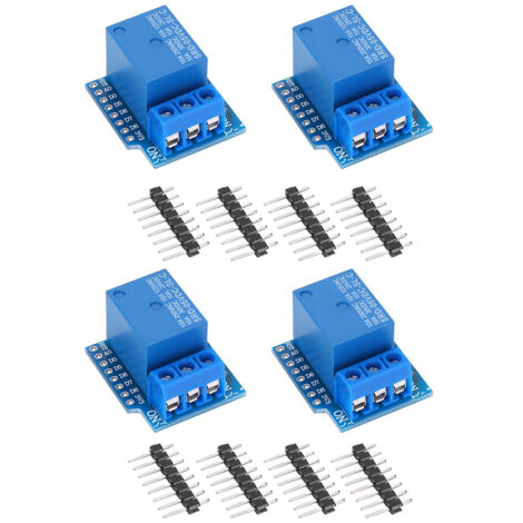 4 Pièces Module Relais 5V pour D1 Mini, Composants Électroniques à Déclenchement Haut Niveau (1/5)
