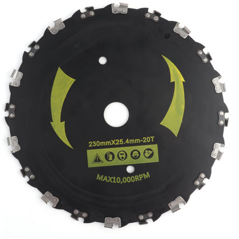 Lame de coupe circulaire en acier haute teneur en carbone pour débroussailleuse (9 pouces, 20 dents) (1/5)
