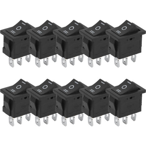 10 interrupteurs bascule KCD1 mini 3 broches 3 positions carrés pour appareils électroménagers (1/5)