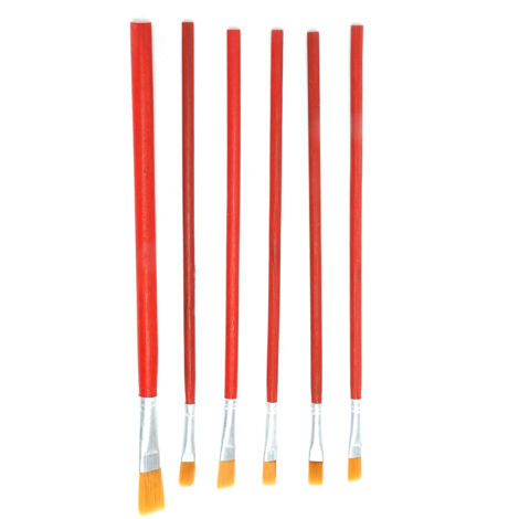Ensemble de 6 Pinceaux Multifonction Anti-Peluche pour Aquarelle, Idéal Artistes et Étudiants (1/5)