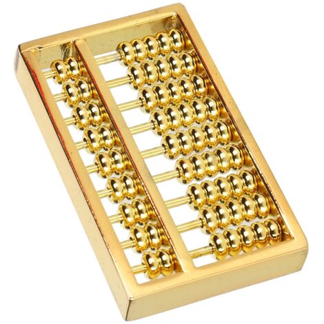 Mini Boulier Chinois en Laiton 9 Colonnes Outil de Calcul Mathématique pour Enfants et Adultes 1.5 Pouces (1/5)
