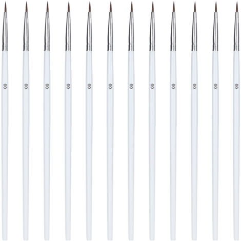 Ensemble de 12 Pinceaux Multifonction Extra-Fins pour Peinture à l'Huile Numérique et Détails (1/5)
