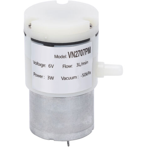 3 Pièces Pompe à Diaphragme Micro 3L/min Débit Machine à Eau Vide pour Aquarium DC6V (1/5)