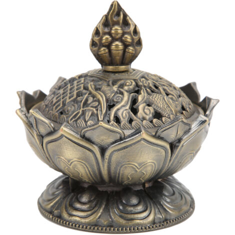 Incense Burner Bronze Anticorrosion RustProof Durable Classical Charcoal Burner for Home Decoration (1/5)