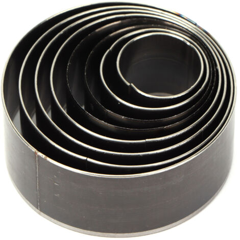 8 Pièces Emporte-Pièce en Acier au Carbone B0001 pour Cuir, Modèle de Découpe Rond (1/5)