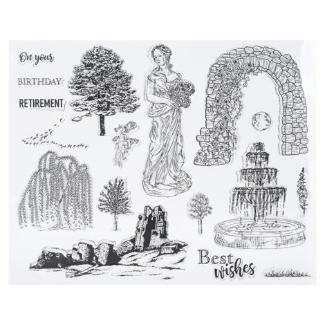 Tampon en caoutchouc TPR transparent pour DIY scrapbooking et décoration d'albums - Accessoires créatifs T1762 (1/5)