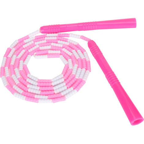 Corde à Sauter Perles Rose Ajustable pour Hommes, Femmes et Enfants - Forme Maintien Douce (1/5)
