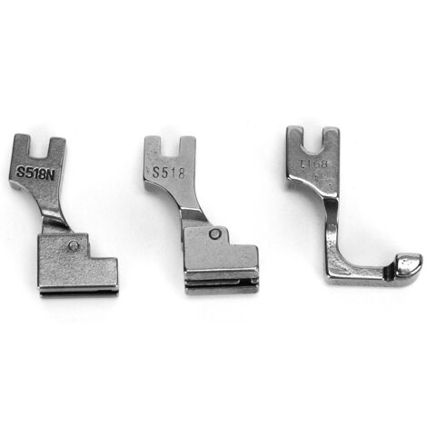 3 Pièces Pied Presseur à Fermeture Éclair Invisible pour Machine à Coudre S518 S518N T168