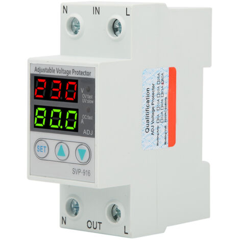 Dispositif de Protection Automatique Réglable SVP‑916 230V 63A avec Réenclenchement Haute/Basse Tension (1/5)