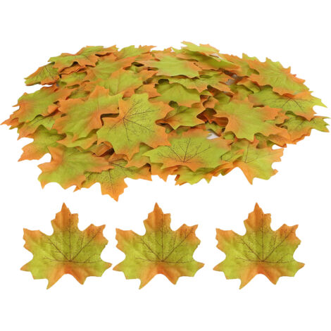 100 Feuilles d'Érable Artificielles pour Décoration de Table d'Automne, Mariage et Fêtes de Thanksgiving (1/5)
