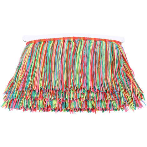 Franges Multicolores en Nylon - Lot de 5 Couleurs pour Décor Maison et Vêtements