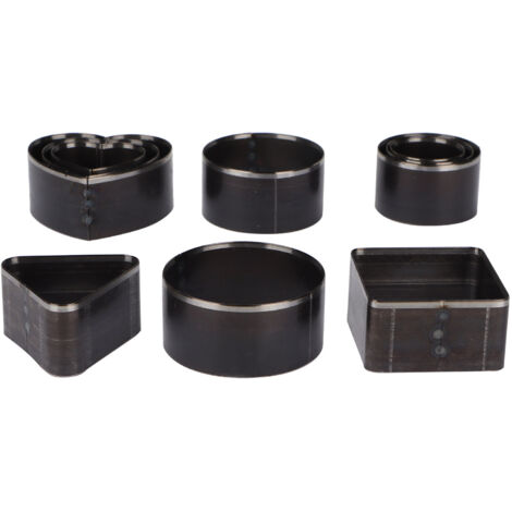 10 Pièces Emporte-Pièce en Acier Haut Carbone B020, Formes Multiples pour Découpe Cuir, Modèle de Découpe (1/5)