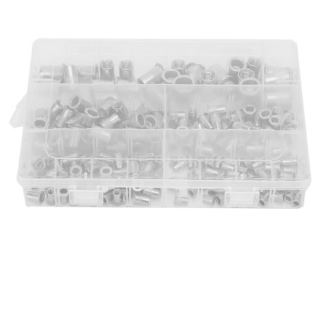 205pcs Stainless Steel Rivet Nut Set Mixed Flat Head Insert Rivet Nut Hardware Parts (1/5)