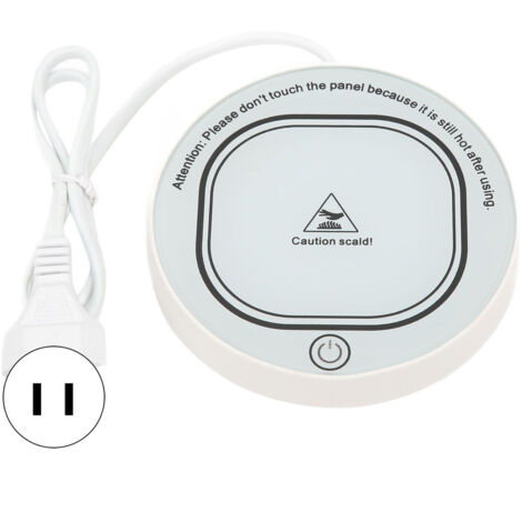 Chauffe-tasse USB à température constante, support intelligent pour maintenir café, lait ou thé au chaud, prise US 110V, blanc (1/5)