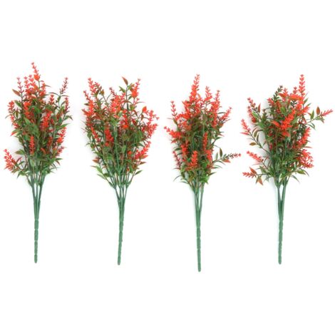 4 Fleurs Artificielles Lavande Lumineuses et Naturelles pour Jardin, Balcon ou Fenêtre (1/5)