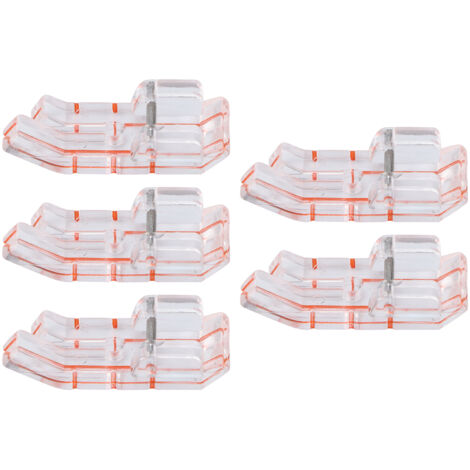 5 Pièces Pied Presseur à Points Parallèles Transparent en Plastique pour Machines à Coudre Domestiques (1/5)