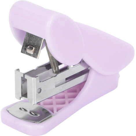 Mini Agrafeuse Compacte pour Papier avec Extracteur d'Agrafes - Fournitures de Bureau Lavande (1/5)
