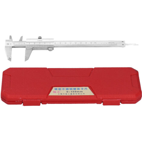 Pied à coulisse en acier inoxydable, précision industrielle 0.02mm, mesure 0-150mm, 4 usages (1/5)