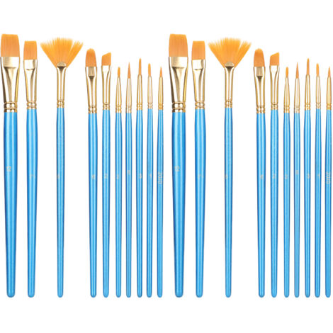 2 Ensembles de Pinceaux de Peinture Ronds en Nylon pour Artistes - Huile et Acrylique (1/5)