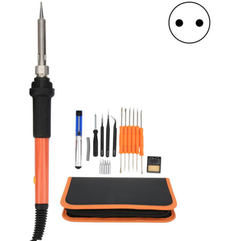 20 Pièces Fer à Souder Électrique Réglable en Température, Outils de Soudure AC220V avec Prise UE (1/5)