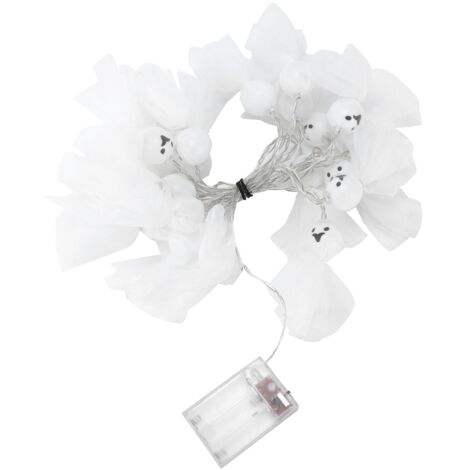 Mini Lampe Squelette Portable à LED Économique - Décoration Halloween Crâne Lumineux Fantôme en Tissu (1/5)