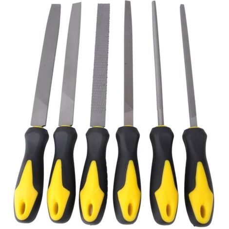 Ensemble de 6 limes râpes en acier haute teneur en carbone de 8 pouces pour bois, métal, verre et céramique (1/5)