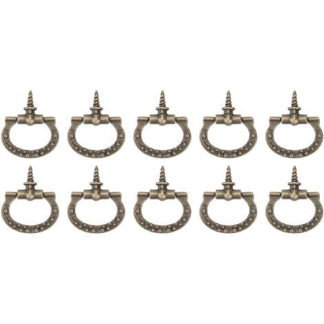 10 Poignées de Tirage à Vis Vintage pour Boîte à Bijoux ou Cadeau, Bronze (1/5)