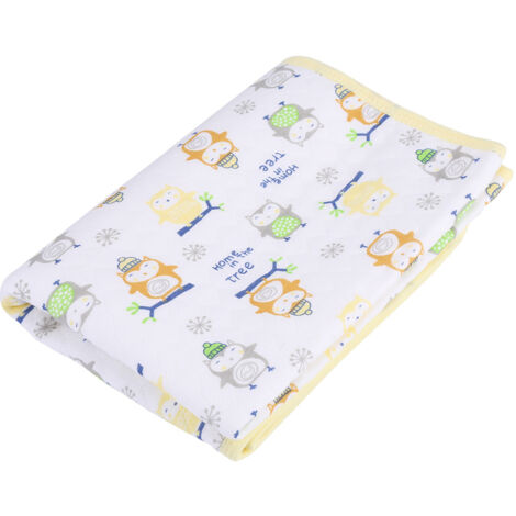 Tapis d'allaitement imperméable en coton pour bébé, alèse changeante jaune (1/5)