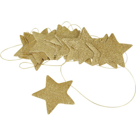 Étoiles suspendues dorées pour décoration de mariage, fêtes, chambres d'enfants et moustiquaires (1/5)