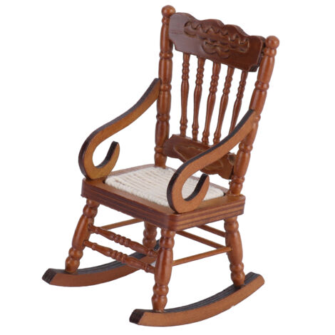 Mini Chaise En Bois 1/12 Pour Maison De Poupée – Meuble Décoratif Miniature, Accessoire Pour Scène, Jouet D'imitation Et Décoration Intérieure De Poupée