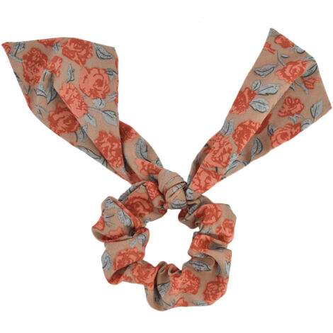 Foulard Fleuri pour Cheveux avec Élastique à Cheveux et Nœud Papillon (1/5)