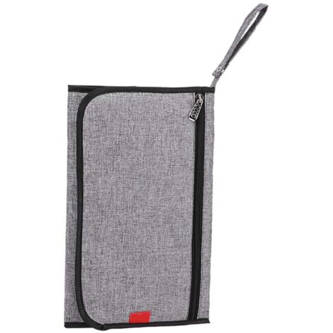 Matelas à langer bébé portable multifonction, gris pour nouveau-né (1/5)