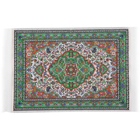 Tapis Miniature Maison de Poupée 1:12, Décor Élégant pour Salon Modèle Réaliste (1/5)