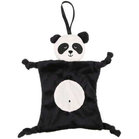 Couverture de sécurité bébé doudou panda - Serviette apaisante pour nouveau-né et tout-petit (1/5)