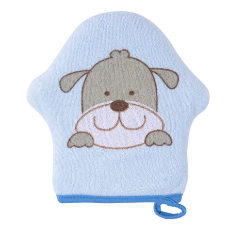 Éponge de Bain Douce en Coton pour Bébé avec Modèle Étoile Cartoon - Brosse de Douche Enfant et Gant de Toilette Chien (1/5)